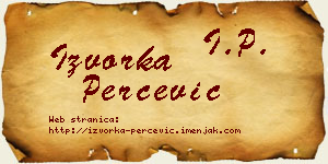 Izvorka Perčević vizit kartica